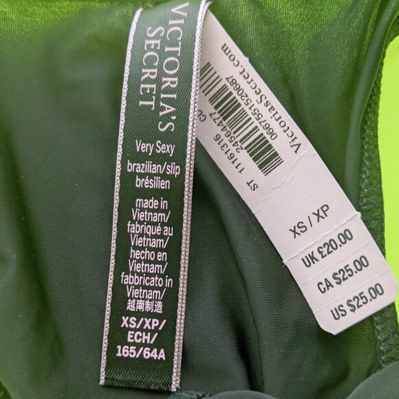 Victoria's Secret VERY SEXY Leopard Rhinestone Brazilian Tanga Panty Size XS - Picture 4 of 5